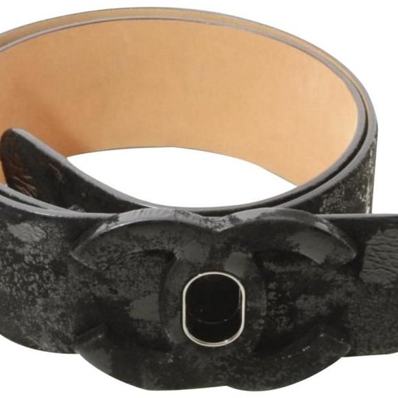 Chanel 09A Turnlock CC Black Belt 861887